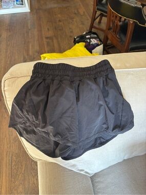 lululemon athletica Black Athletic Running Shorts with Elastic Waist